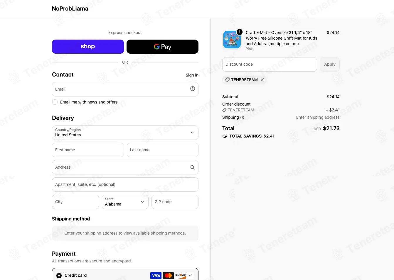 No Prob Llama coupon code: 10% off with TENERETEAM. Tested and valid as 1 day ago.