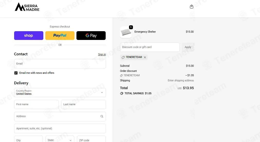 Sierra Madre Research coupon code: 7% off with TENERETEAM. Tested and valid as 1 month ago.
