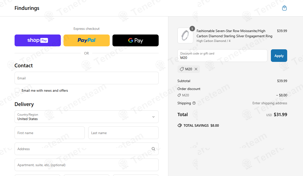 Find U Rings coupon code: 20% off with M20. Tested and valid as 1 year ago.