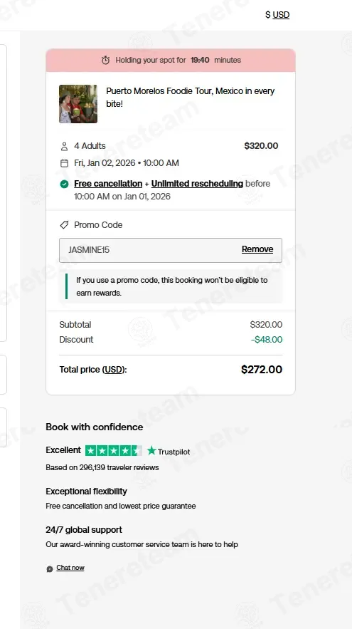 Viator coupon code: 15% off with JASMINE15. Tested and valid as 4 months ago.