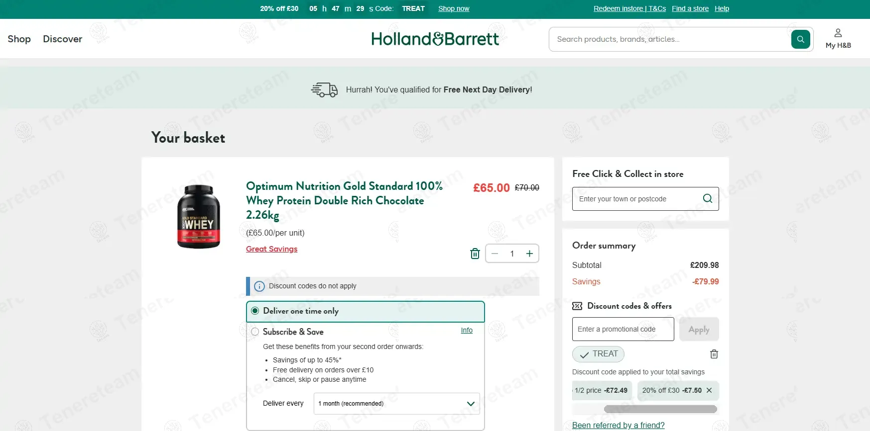 Holland And Barrett coupon code: 20% off with TREAT. Tested and valid as 1 year ago.
