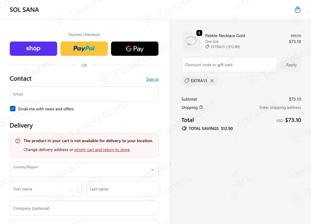 Sol Sana AU coupon code: 15% off with EXTRA15. Tested and valid as 2 days ago.