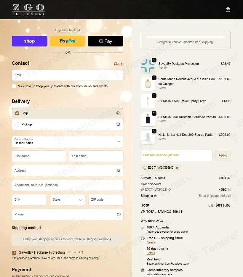 Zgo Perfumery coupon code: 10% off with E3CT4WGQE9HD. Tested and valid as 8 months ago.