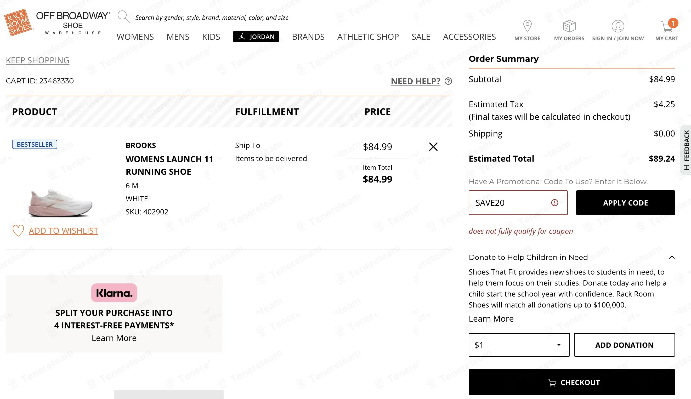 Rack Room Shoes coupon code: $20 off with SAVE20. Tested and valid as 1 month ago.