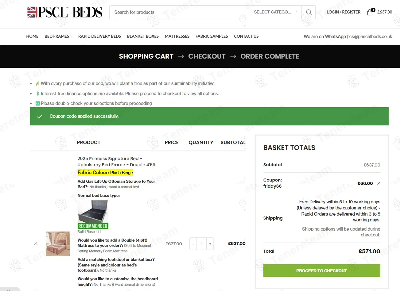 Pascal Beds coupon code: $66 off with FRIDAY66. Tested and valid as 1 year ago.