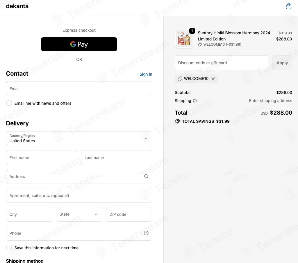 Dekanta coupon code: 10% off with WELCOME10. Tested and valid as 3 weeks ago.