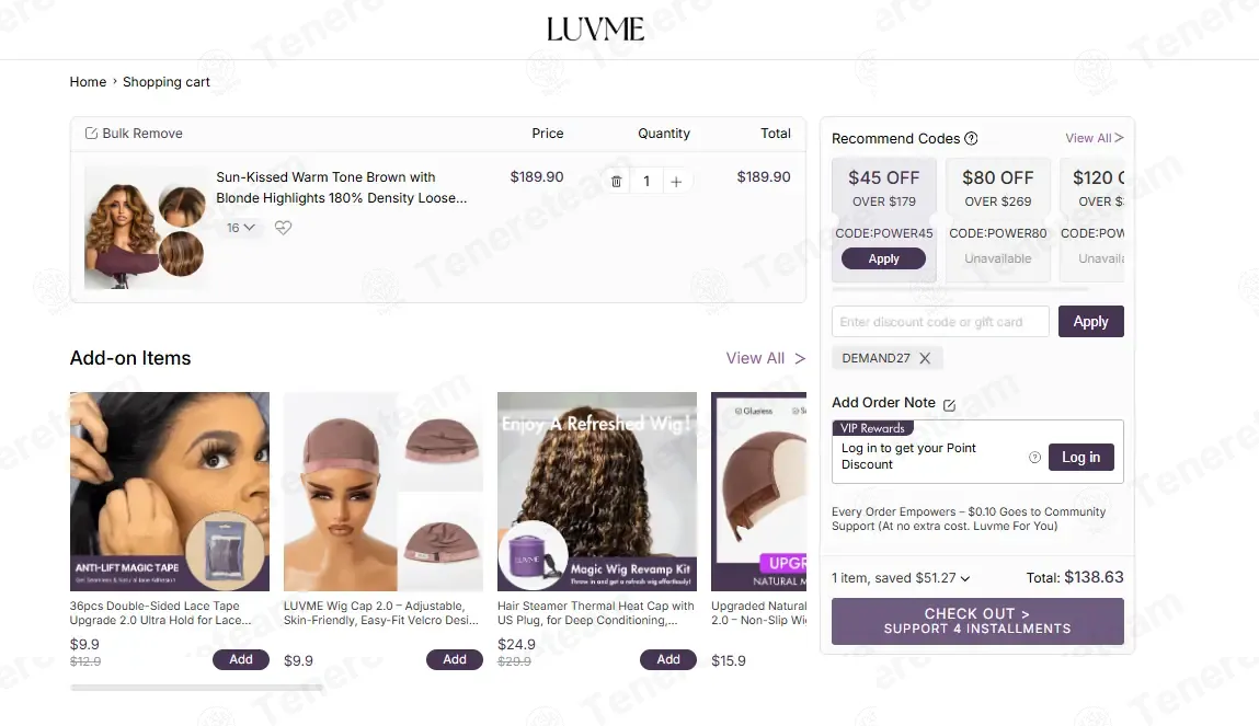 Luvme Hair coupon code: 27% off with DEMAND27. Tested and valid as 19 hours ago.