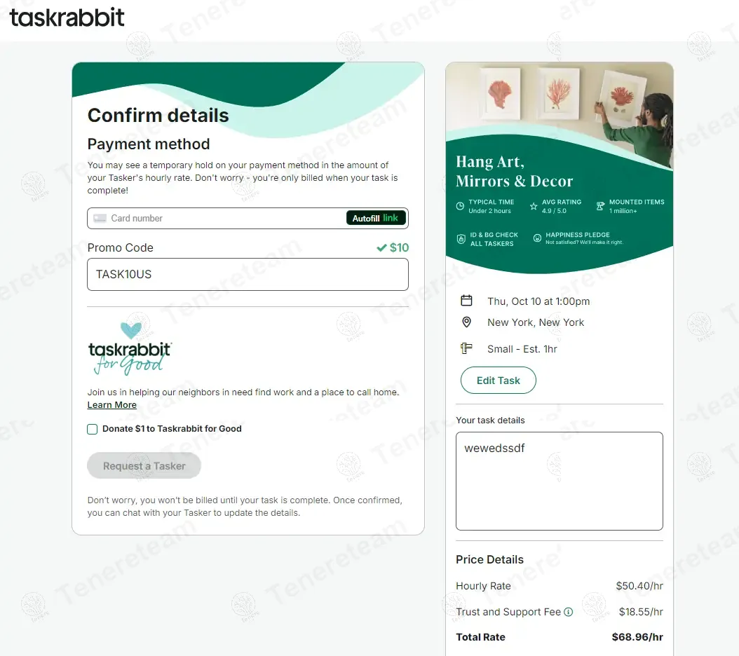 TaskRabbit coupon code: $10 off with TASK10US. Tested and valid as 1 year ago.