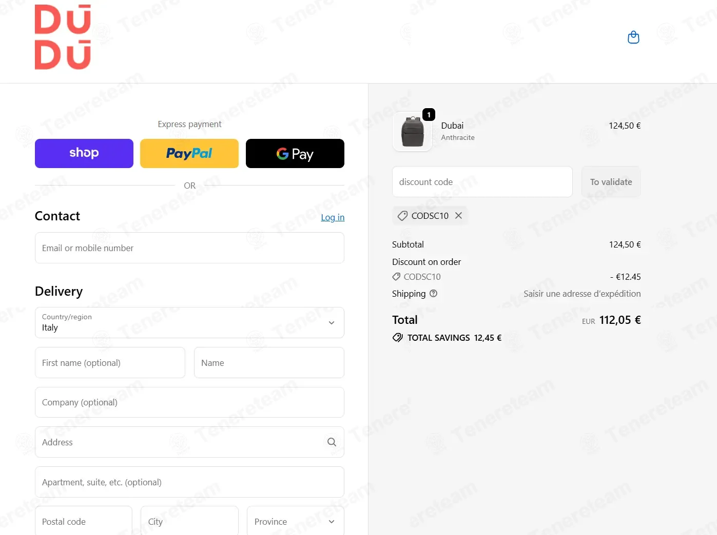 Dudubags coupon code: 10% off with CODSC10. Tested and valid as 2 months ago.