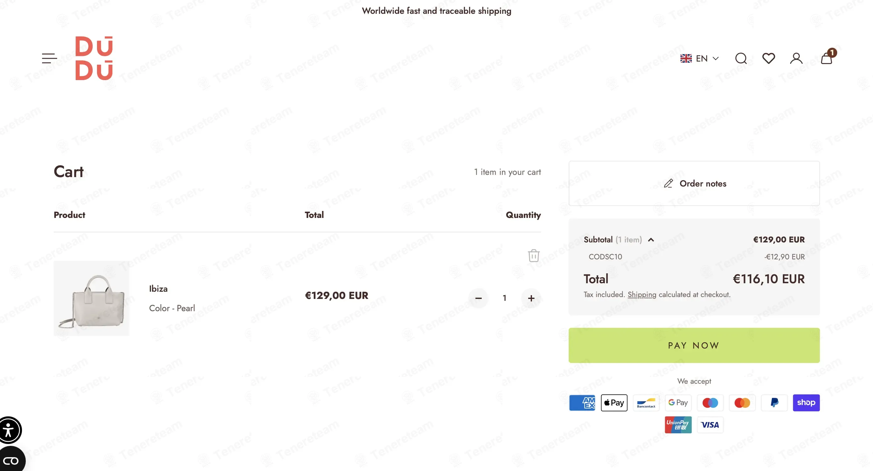 Dudubags coupon code: 10% off with CODSC10. Tested and valid as 2 months ago.