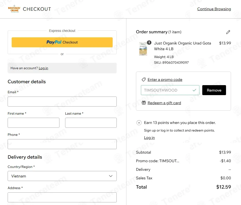Indus Valley Organic coupon code: 10% off with TIMSOUTHWOOD. Tested and valid as 23 hours ago.