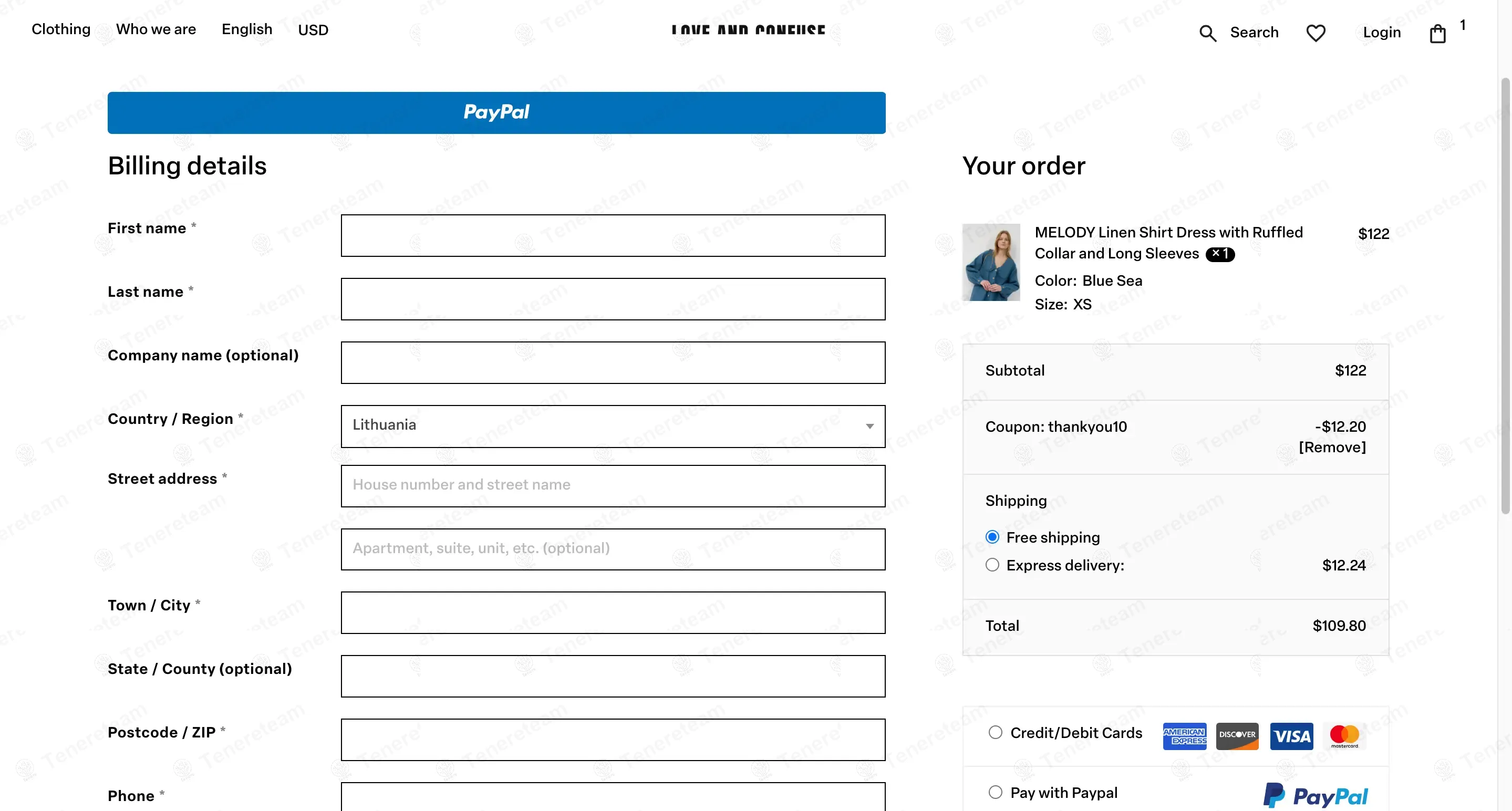 Love and Confuse coupon code: 10% off with THANKYOU10. Tested and valid as 9 months ago.