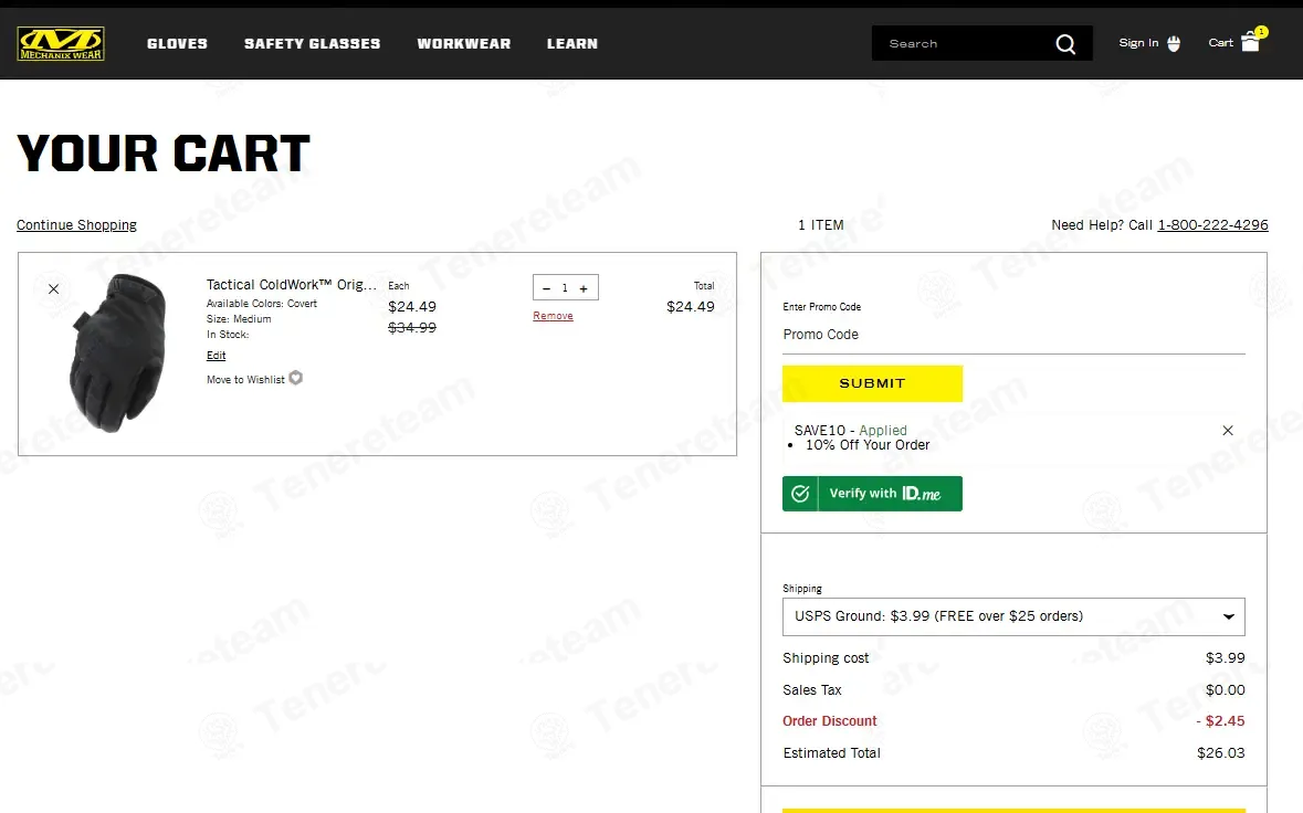 Mechanix Wear coupon code: 10% off with SAVE10. Tested and valid as 6 months ago.