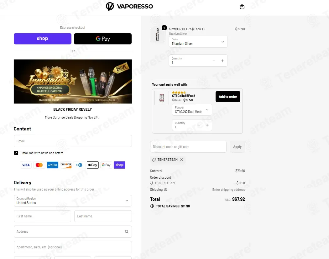 t vape discount code 100% OFF VAPORESSO Store Coupon Codes Honey King Royal Palm XROS4NANO Choose Flavor:Watermelon