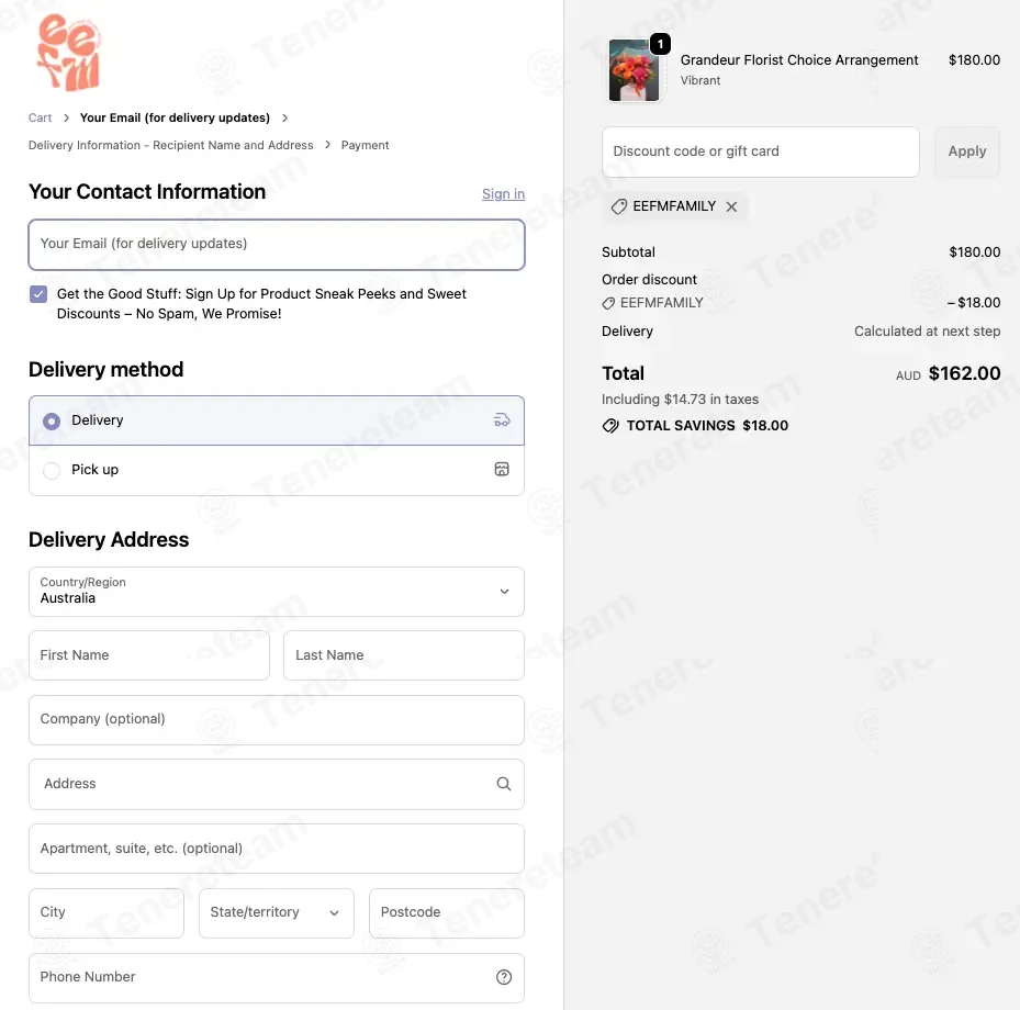 East End Flower Market coupon code: 10% off with EEFMFAMILY. Tested and valid as 9 months ago.