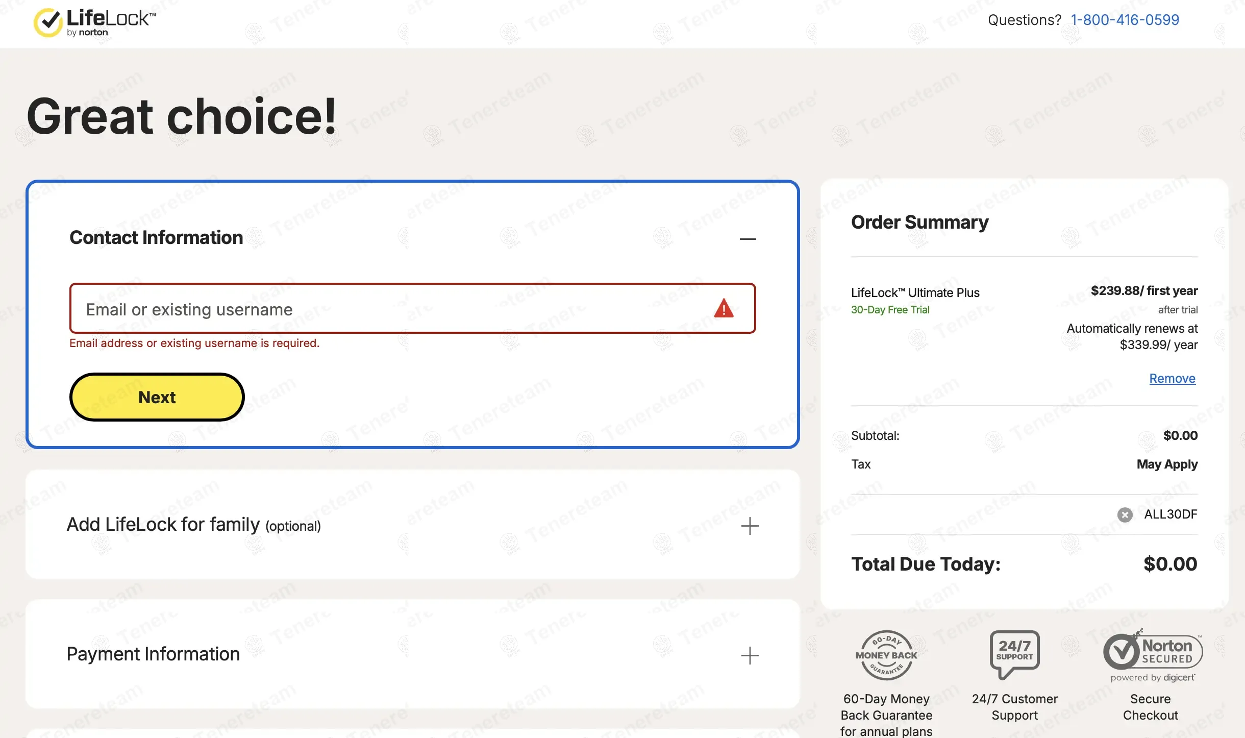 LifeLock coupon code: Sale off with ALL30DF. Tested and valid as 1 year ago.