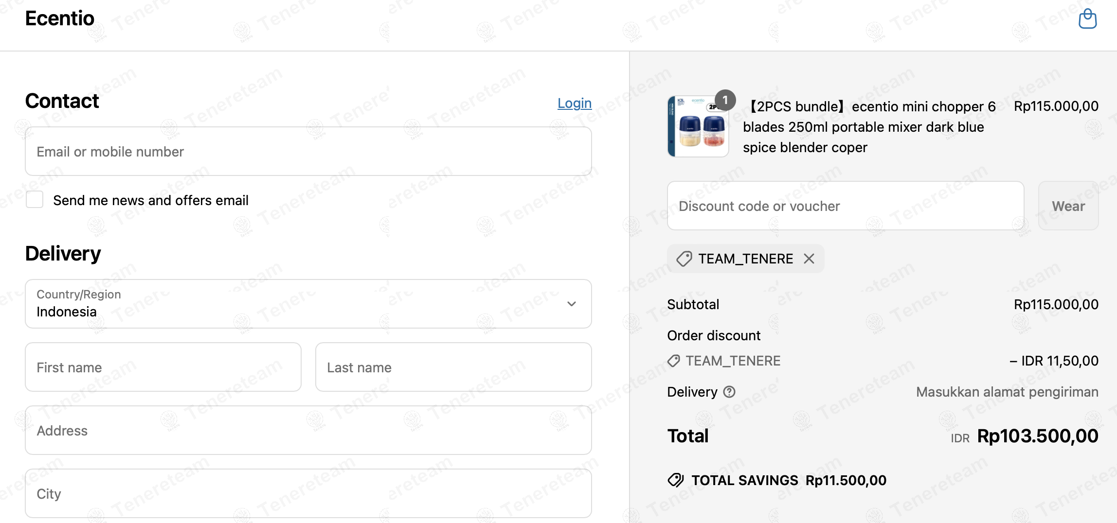 Ecentio Official coupon code: 10% off with team_tenere. Tested and valid as 1 year ago.