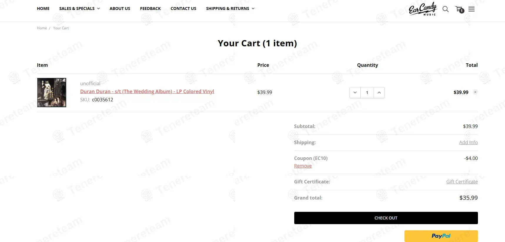 Ear Candy Music coupon code: 10% off with EC. Tested and valid as 8 months ago.