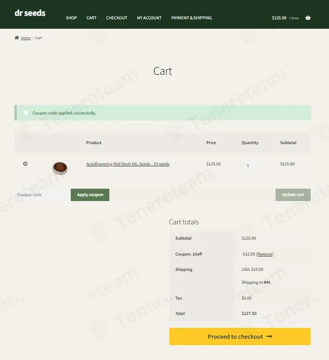Dr. Seeds coupon code: 10% off with 10off. Tested and valid as 7 months ago.
