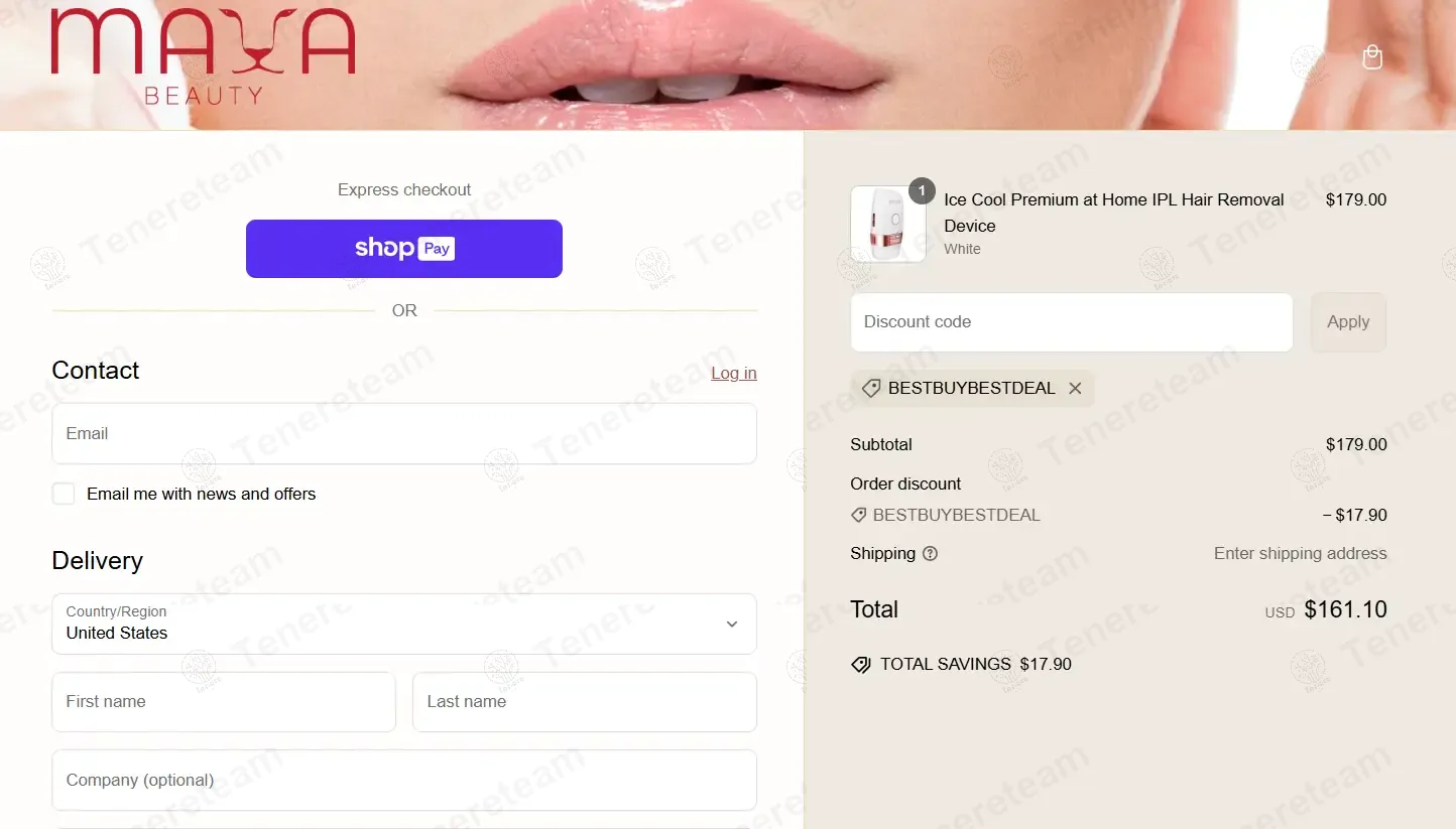 Maya Skin Care coupon code: 10% off with BESTBUYBESTDEAL. Tested and valid as 1 year ago.