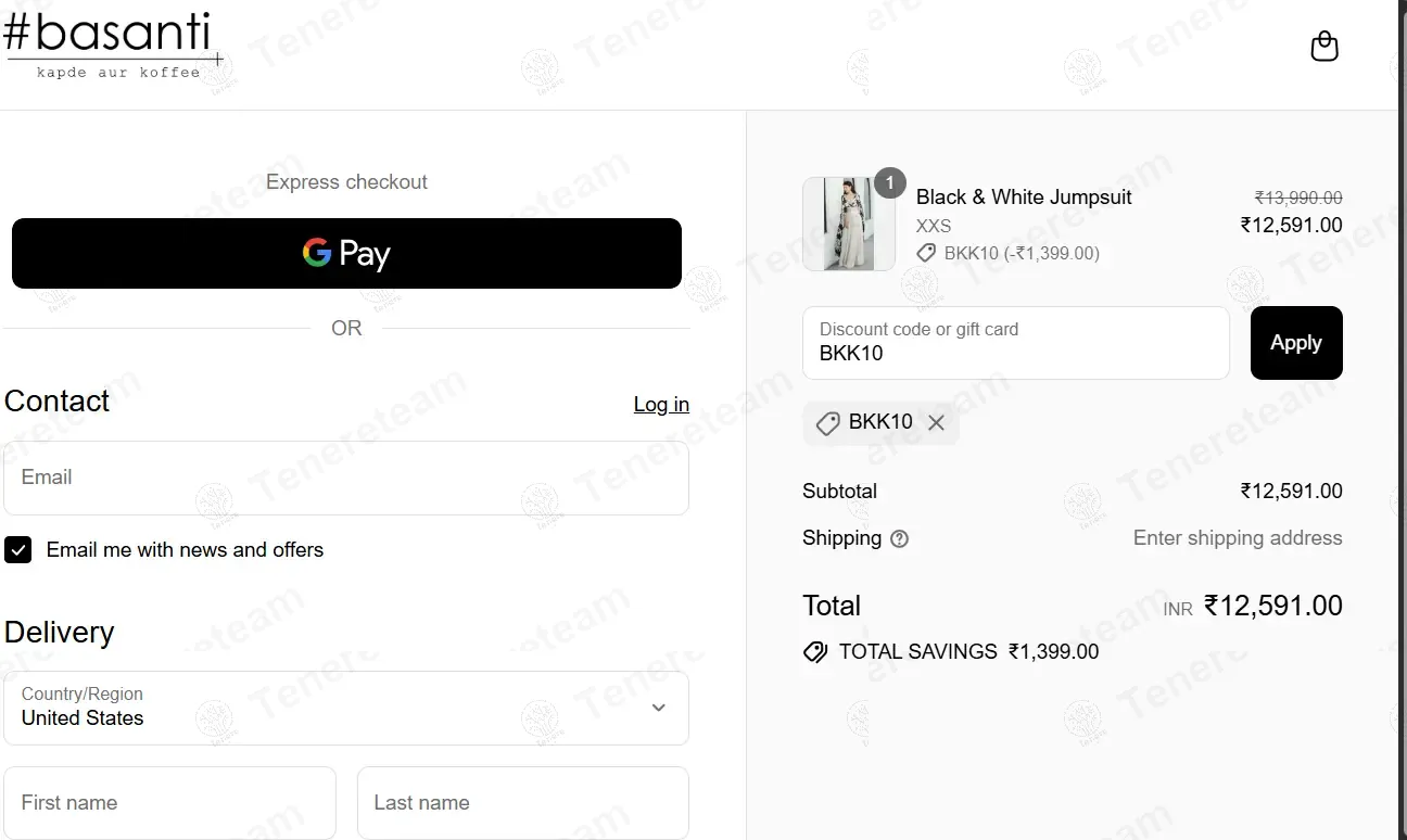 Basanti Kapde aur Koffee coupon code: 10% off with BKK10. Tested and valid as 11 months ago.