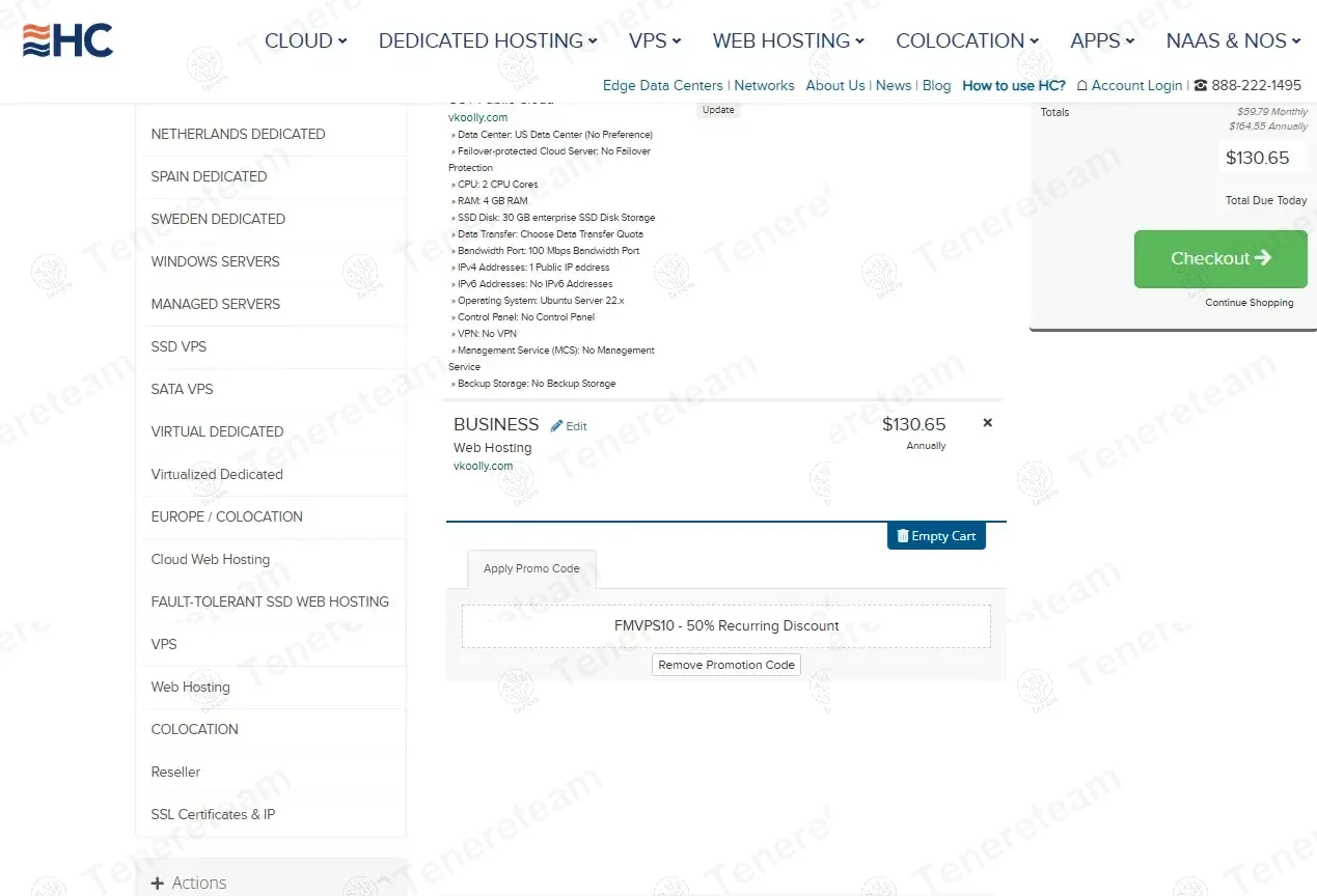 Hostcolor.com coupon code: 50% off with FMVPS10. Tested and valid as 1 year ago.