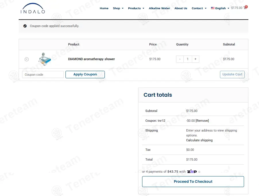 Indalo Water coupon code: Sale off with tnr12. Tested and valid as 10 months ago.