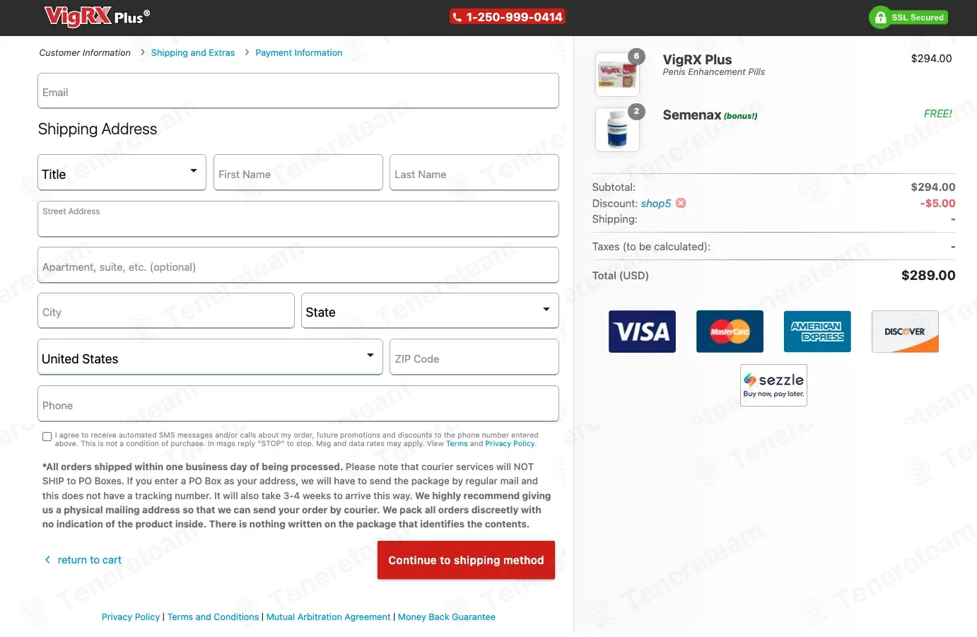VigRX Plus coupon code: $5 off with SHOP5. Tested and valid as 5 months ago.