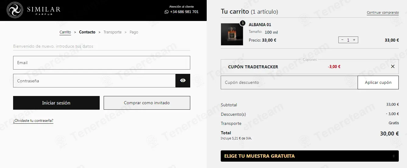 Similar Parfum coupon code: 10% off with DESCUENTO03. Tested and valid as 7 months ago.