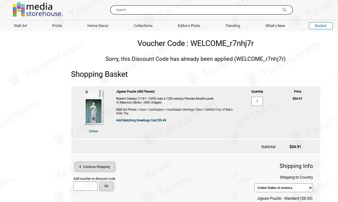 Media Storehouse coupon code: 10% off with WELCOME_r7nhj7r. Tested and valid as 1 year ago.