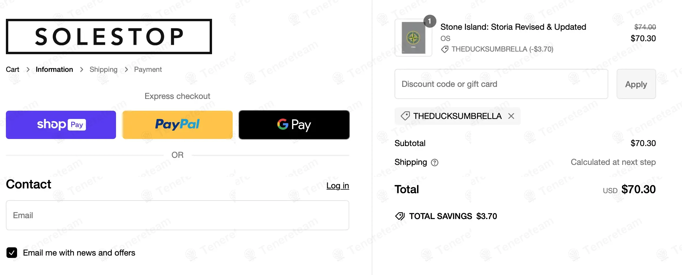 Sole Stop apply coupon code