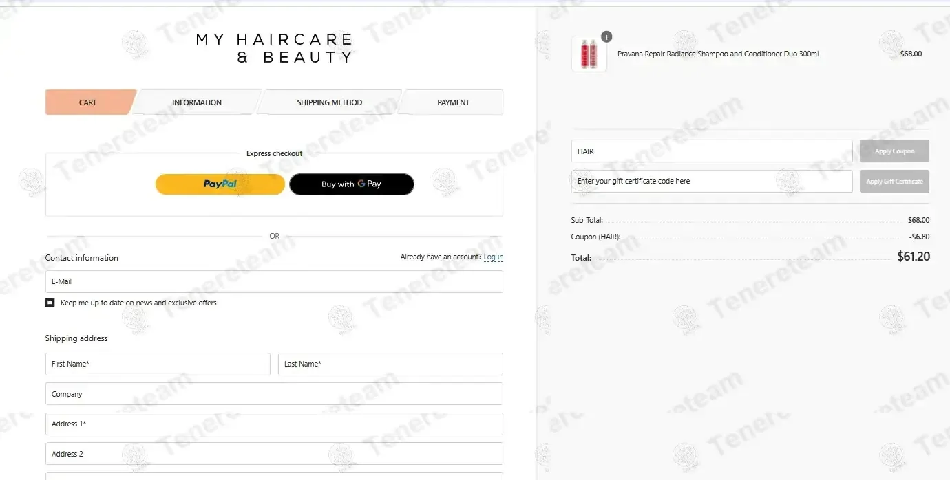 My Haircare AU coupon code: 10% off with HAIR. Tested and valid as 1 week ago.