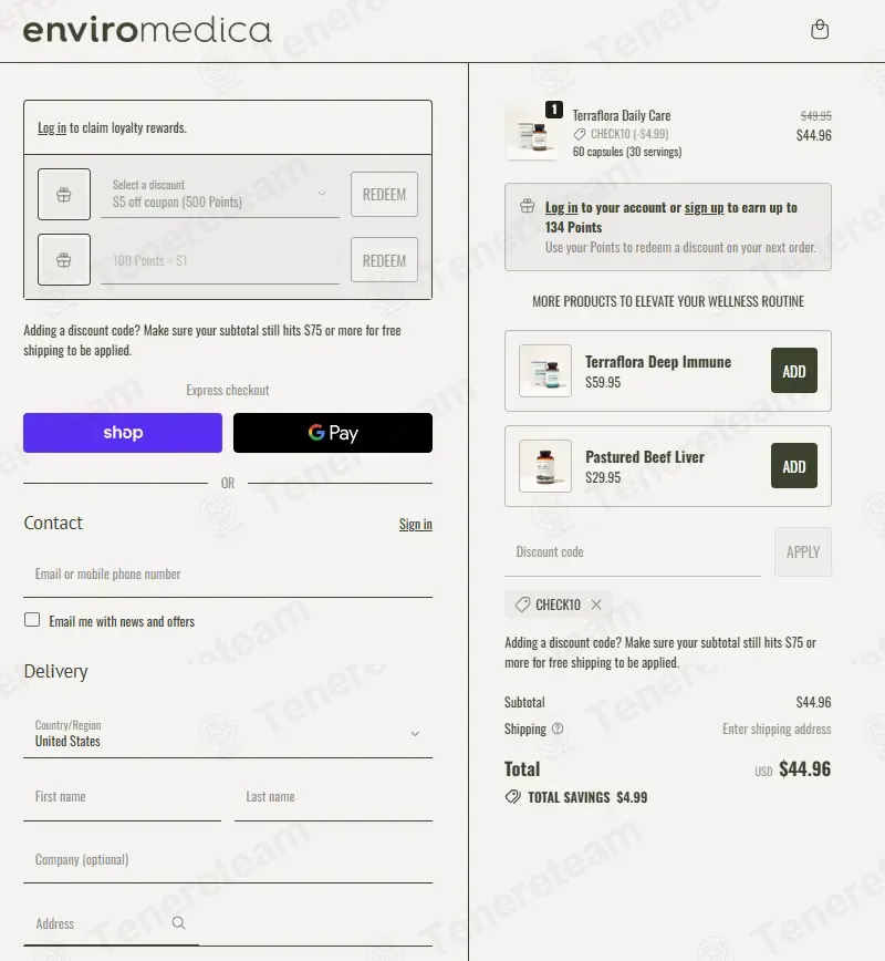 Enviromedica coupon code: 10% off with CHECK10. Tested and valid as 1 week ago.
