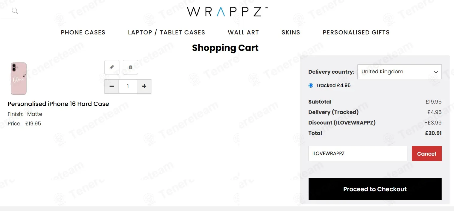 Wrappz coupon code: 20% off with ILOVEWRAPPZ. Tested and valid as 7 months ago.
