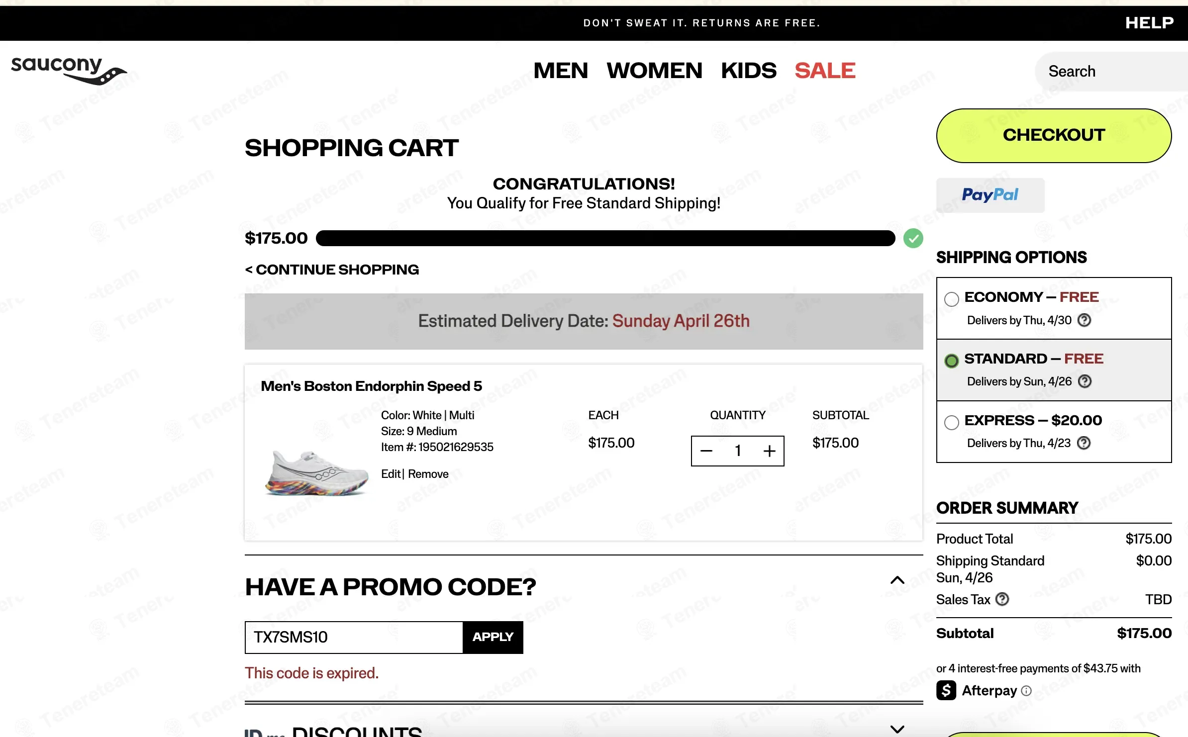 Saucony coupon code: 10% off with TX7SMS10. Tested and valid as 1 month ago.