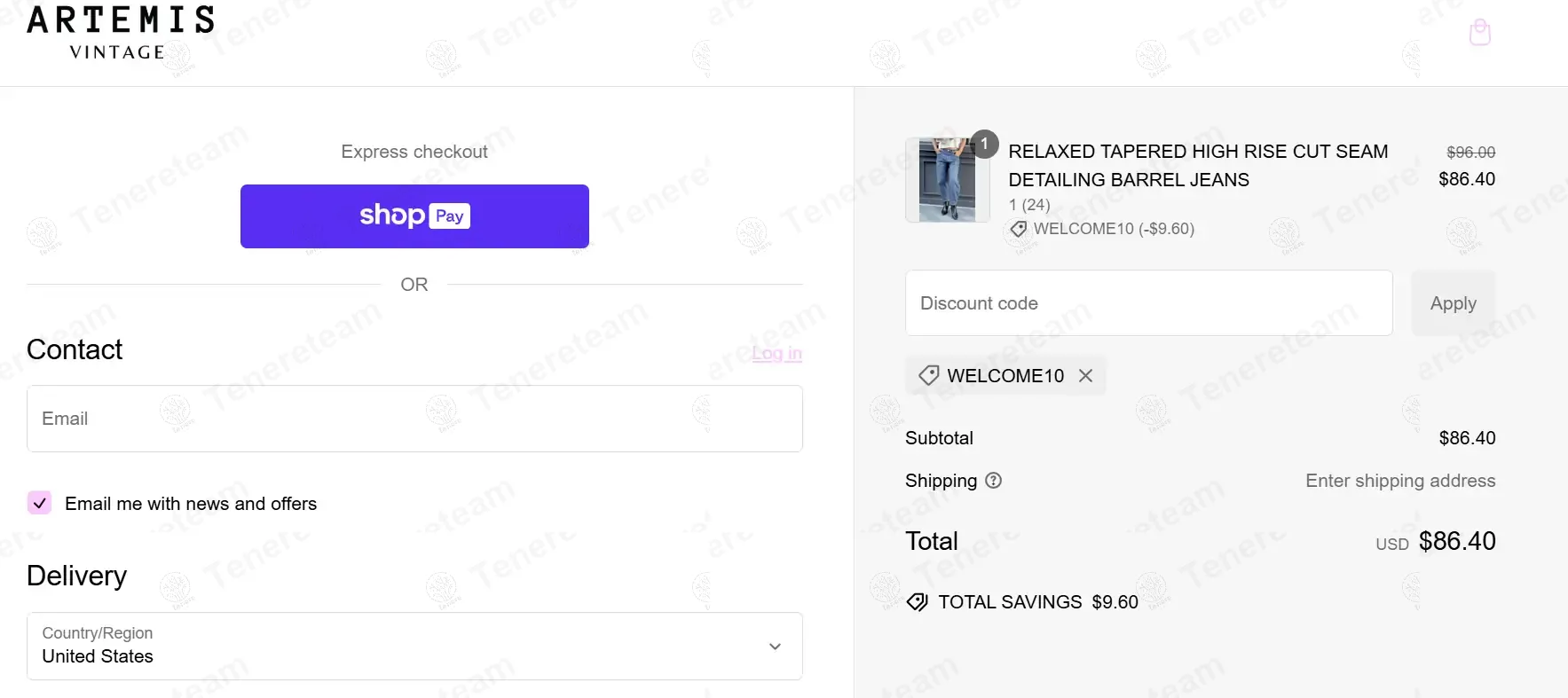 Artemis Vintage coupon code: 10% off with WELCOME10. Tested and valid as 1 year ago.