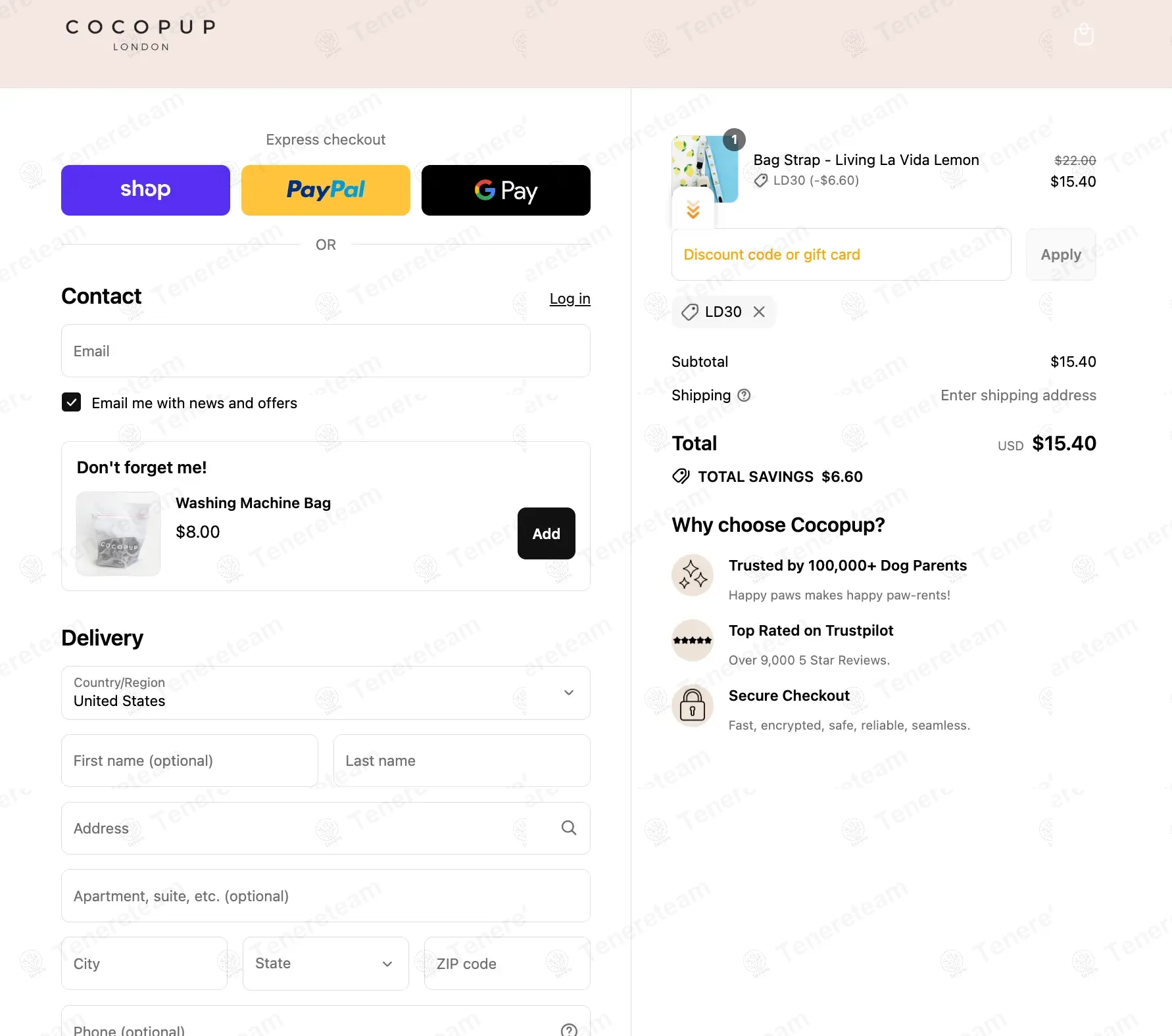 Cocopup London coupon code: 30% off with LD30. Tested and valid as 7 months ago.