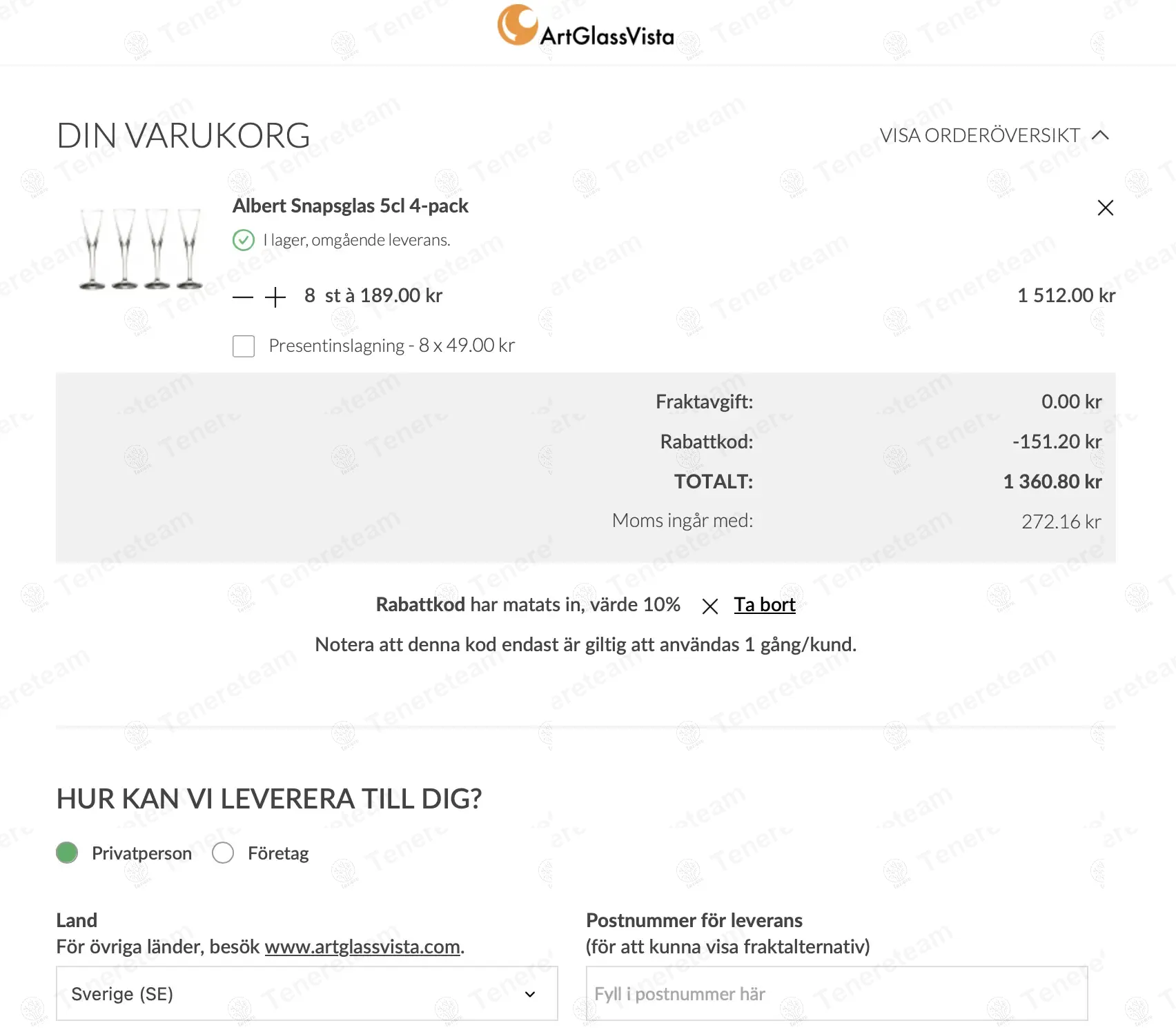 Artglassvista SE coupon code: 10% off with CRGTXFJ7XGHG6. Tested and valid as 10 months ago.