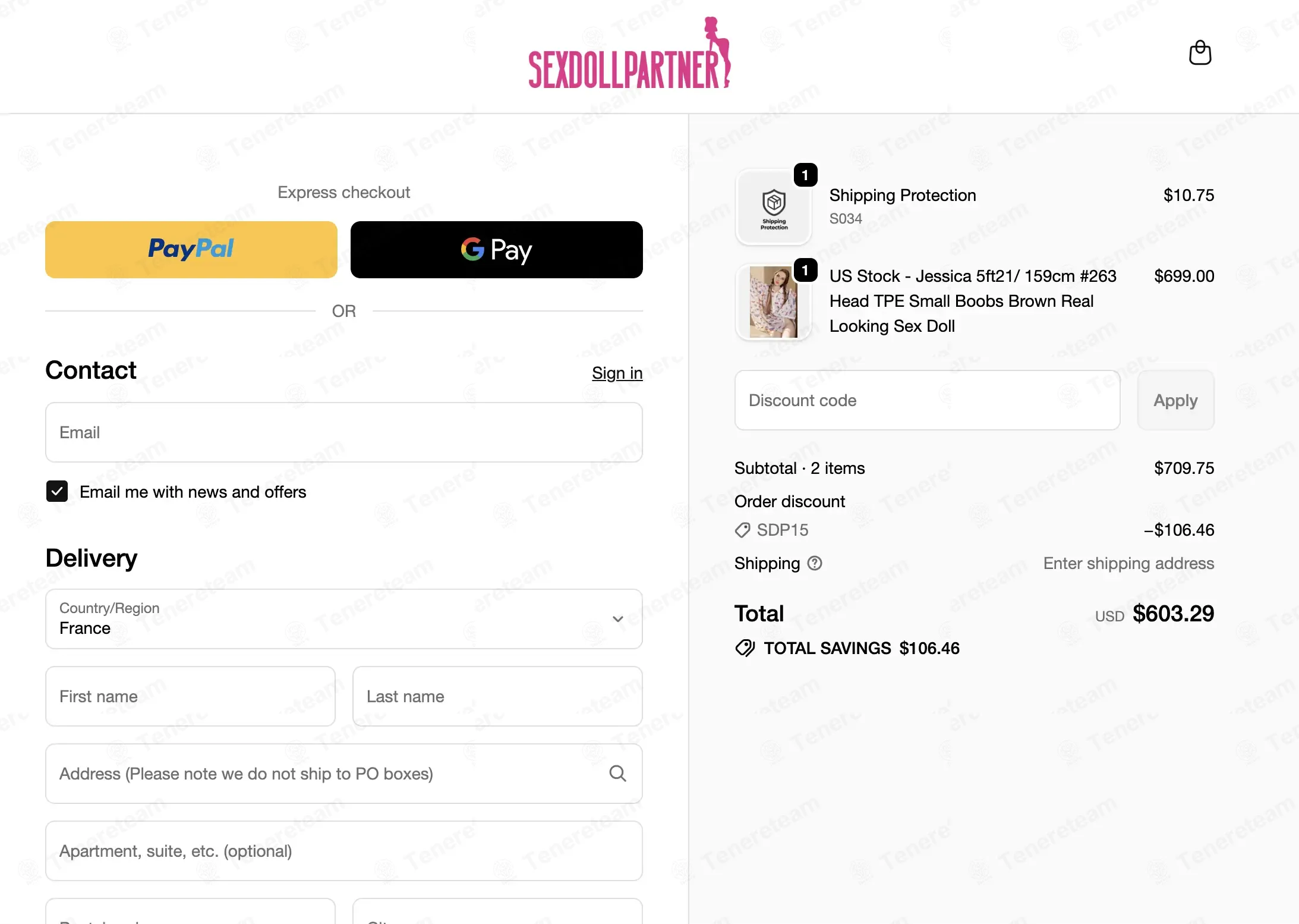 Sexdollpartner coupon code: 15% off with SDP15. Tested and valid as 6 months ago.