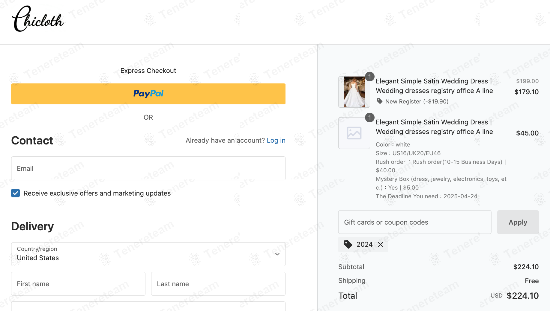 Chicloth coupon code: 10% off with 2024. Tested and valid as 1 year ago.