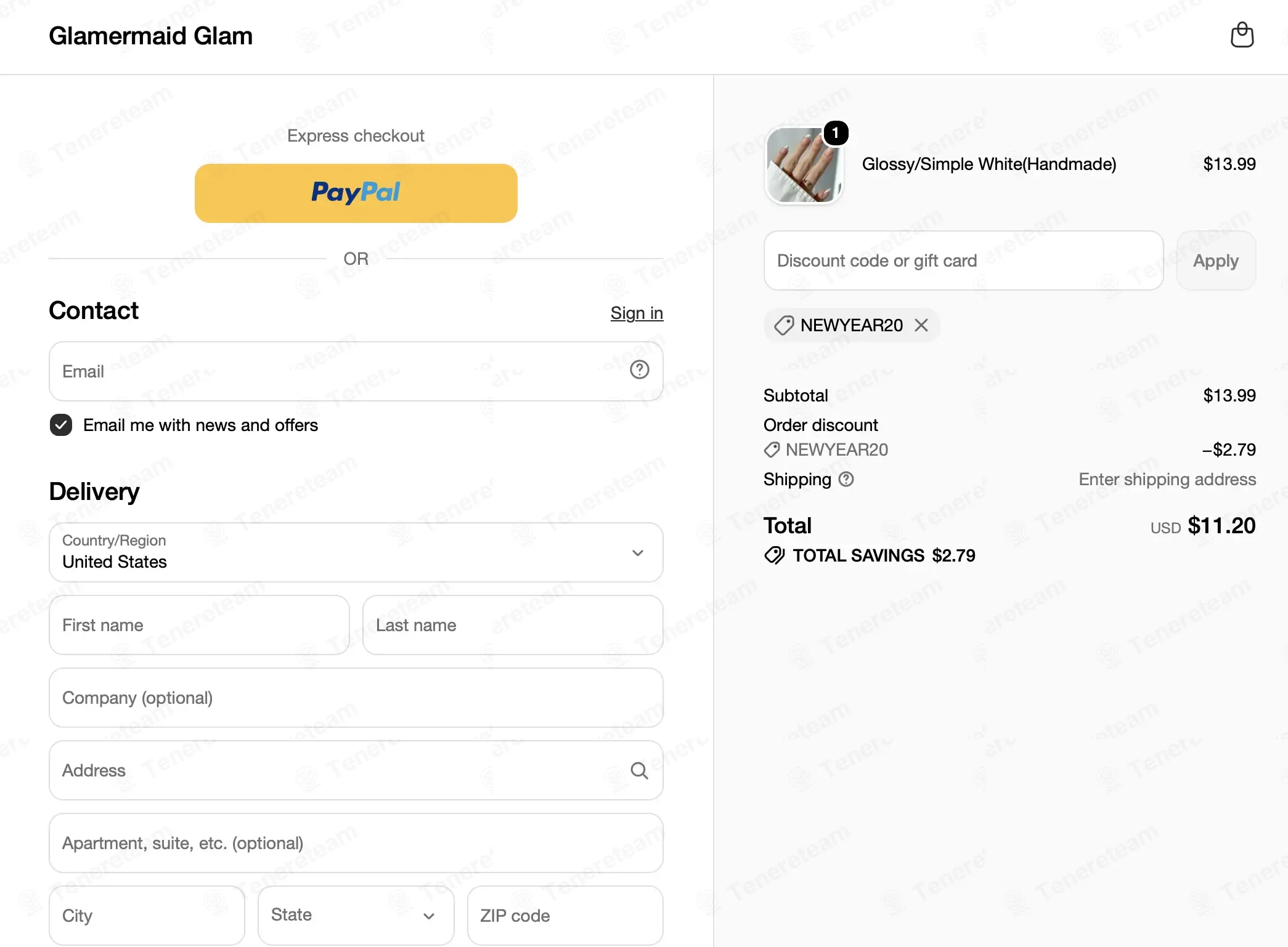 Glamermaid coupon code: 20% off with NEWYEAR20. Tested and valid as 6 days ago.