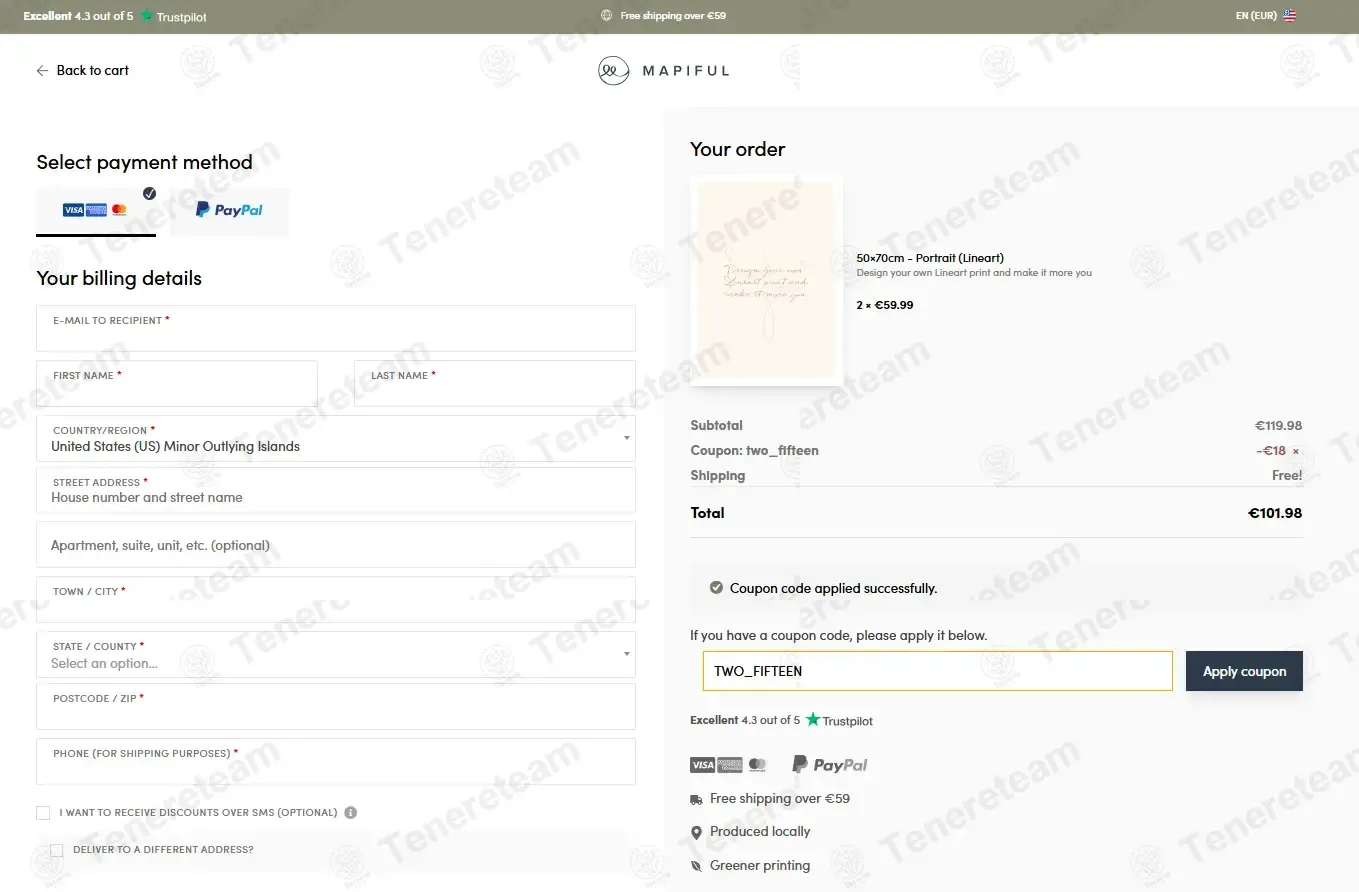 Mapiful coupon code verified as working at checkout