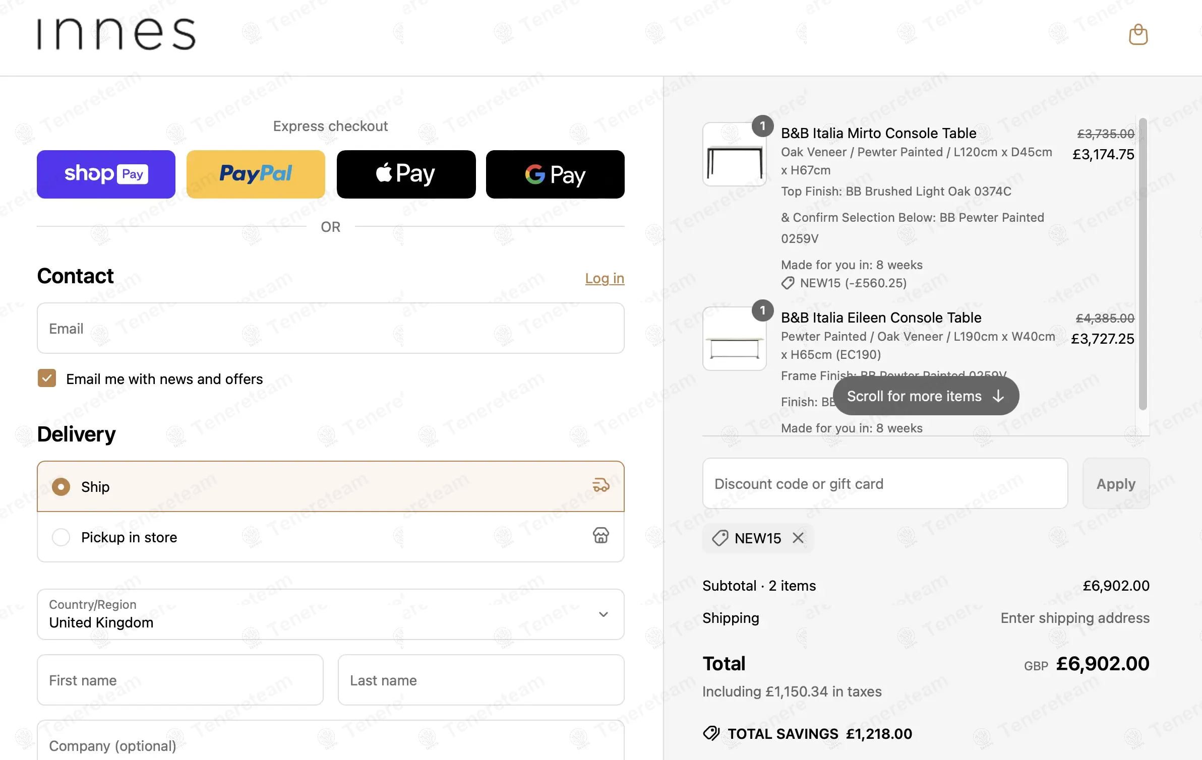 Innes coupon code verified as working at checkout