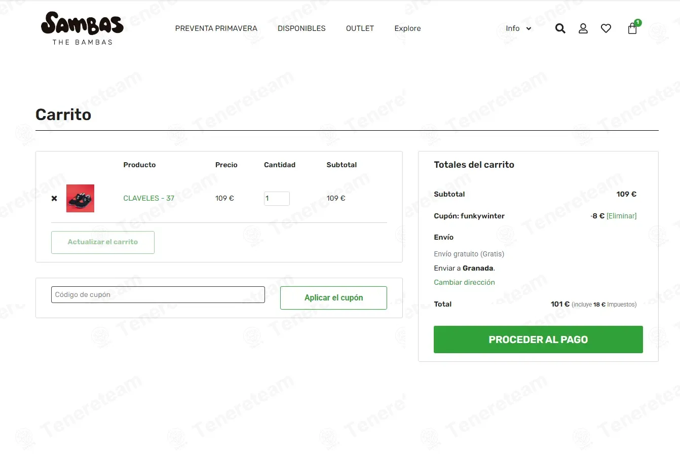 Sambas The Bambas coupon code: 7% off with FUNKYWINTER. Tested and valid as 3 weeks ago.
