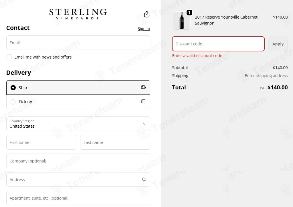 Sterling Vineyards coupon code: 20% off with STERLING20. Tested and valid as 5 months ago.