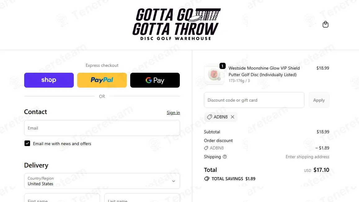 Gotta Go Gotta Throw coupon code: 10% off with ADBN8. Tested and valid as 8 months ago.