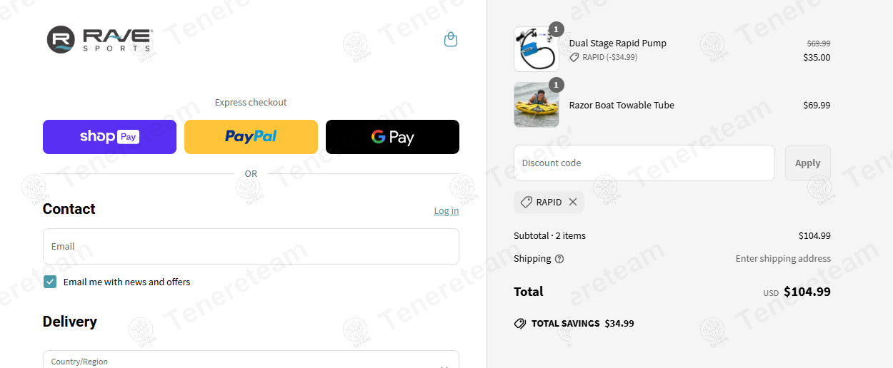 Rave Sports coupon code: 50% off with RAPID. Tested and valid as 1 year ago.