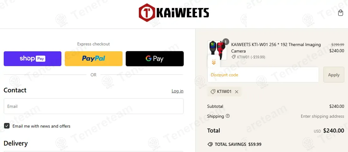 KAIWEETS apply coupon code