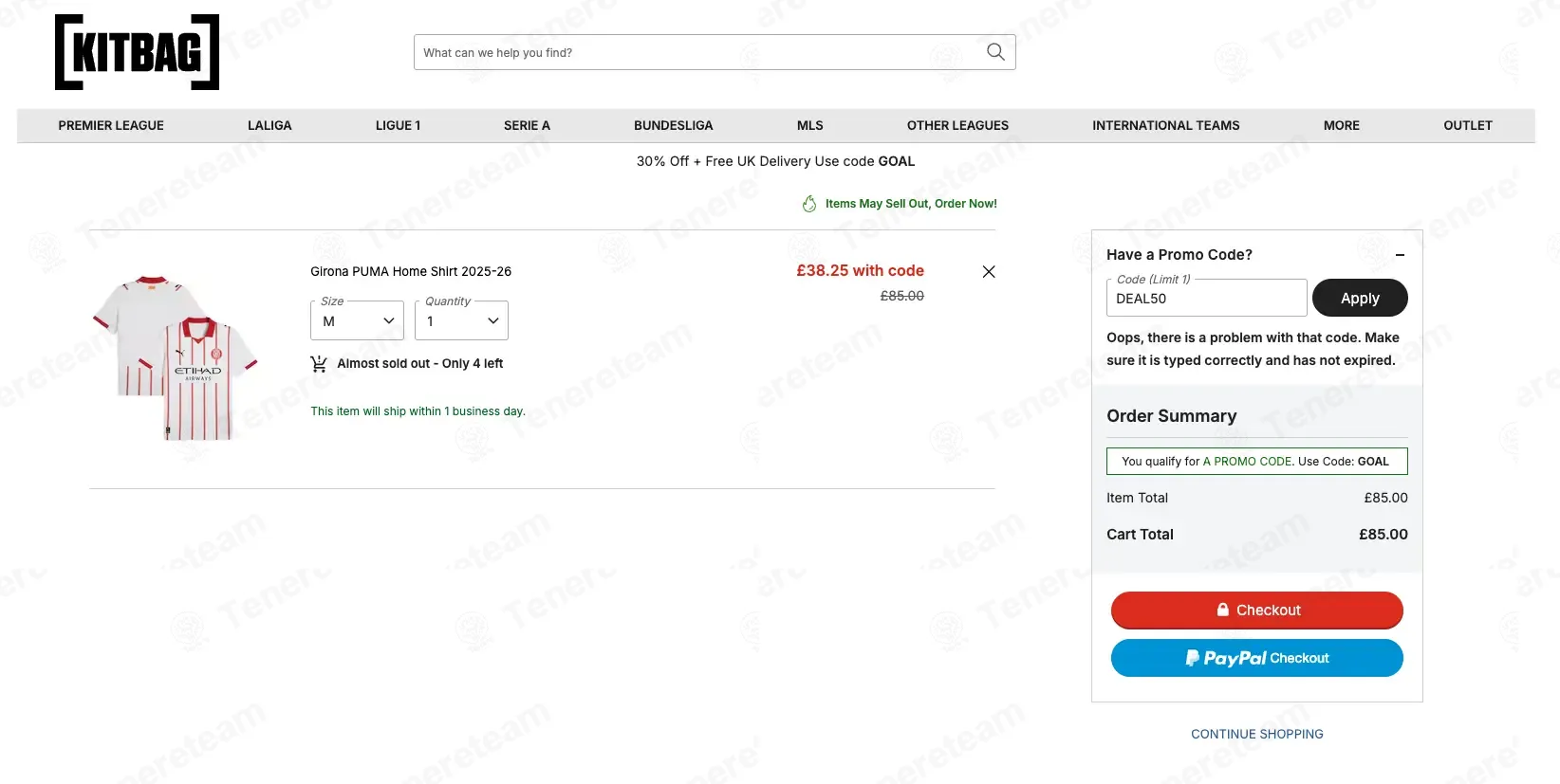Kitbag coupon code: 50% off with DEAL50. Tested and valid as 1 month ago.