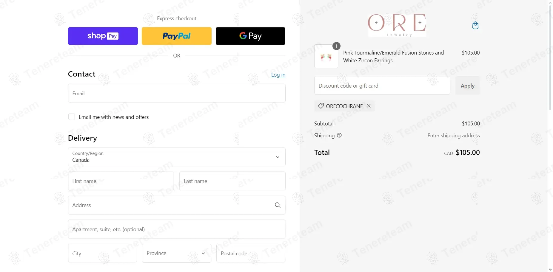 ORE JEWELRY CA coupon code: Sale off with ORECOCHRANE. Tested and valid as 1 year ago.